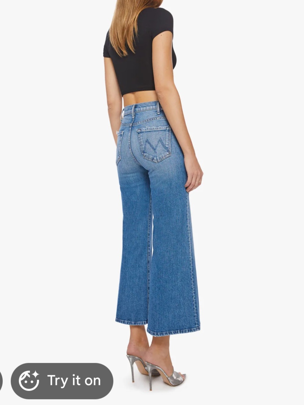 Mother Denim The Hustler Roller Ankle High on the Hog Wide Leg Jeans